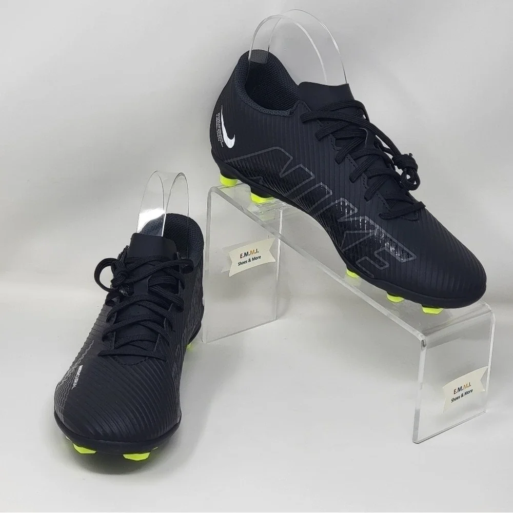 Nike Mercurial Vapor 15 Club FG MG Black Soccer DJ5963-001 Men's Size 5 New